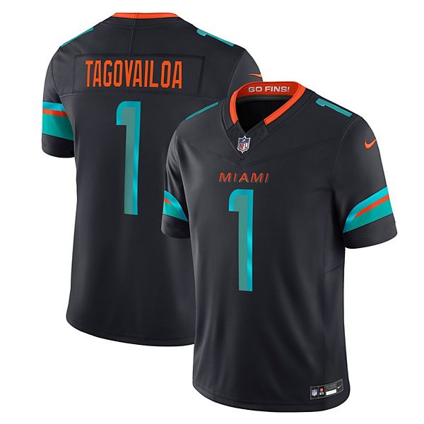 

Мужская футболка tua tagovailoa pitch blue miami dolphins 2025 rivalries collection limited Nike