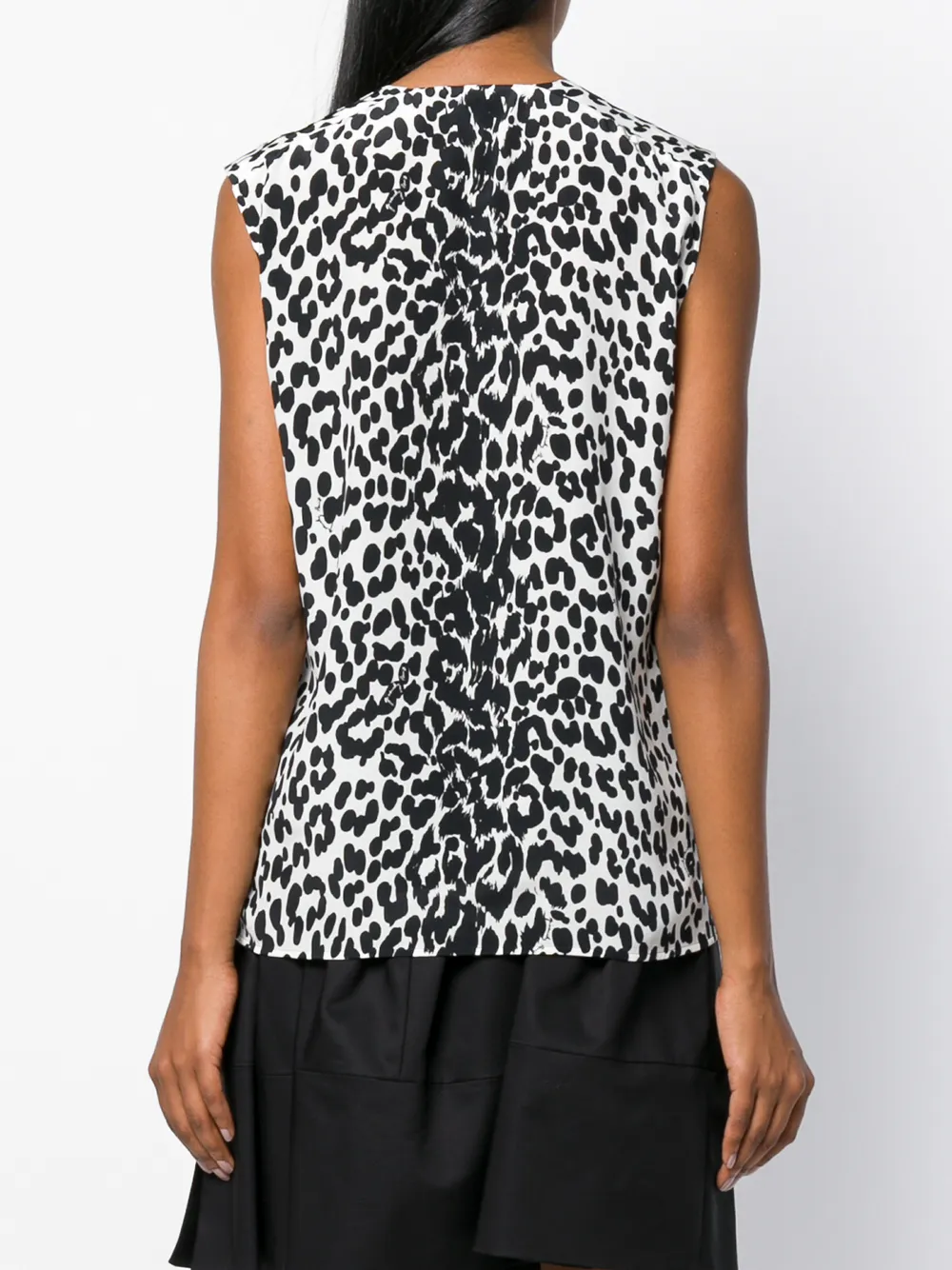 Split neck blouse Givenchy, черный — фото 4