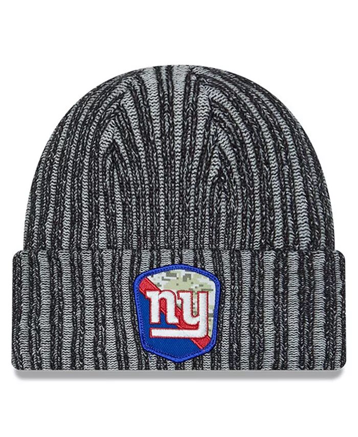 

Мужская черная вязаная шапка New York Giants 2023 Salute To Service с манжетами New Era
