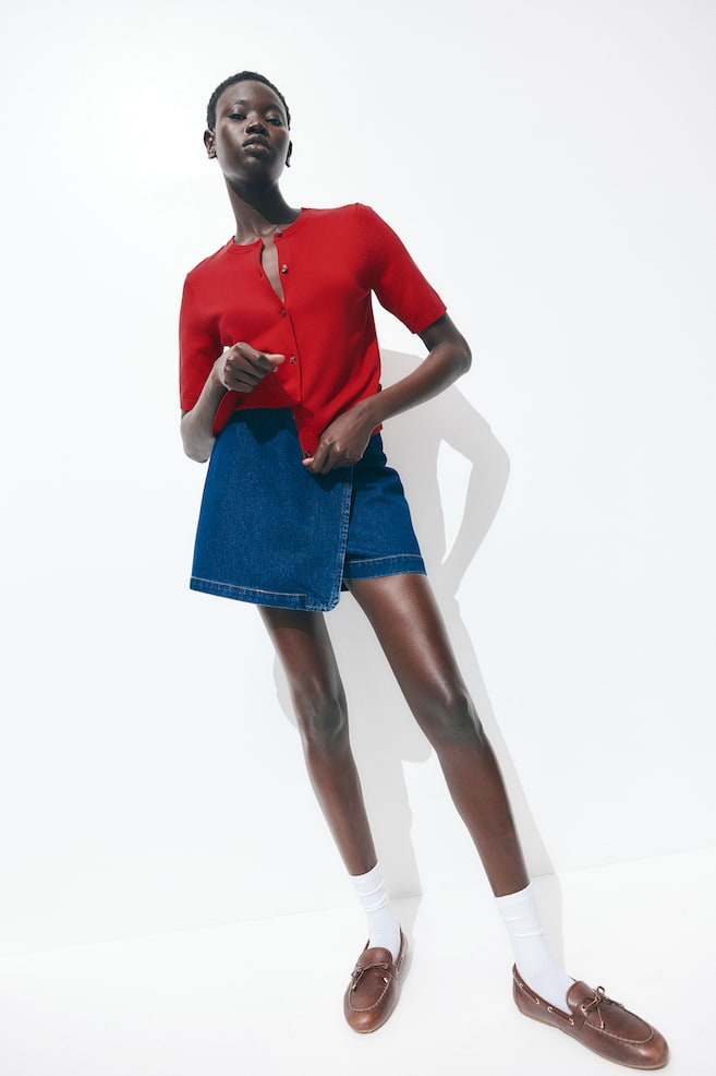 

Кардиган с короткими рукавами H&M, красный