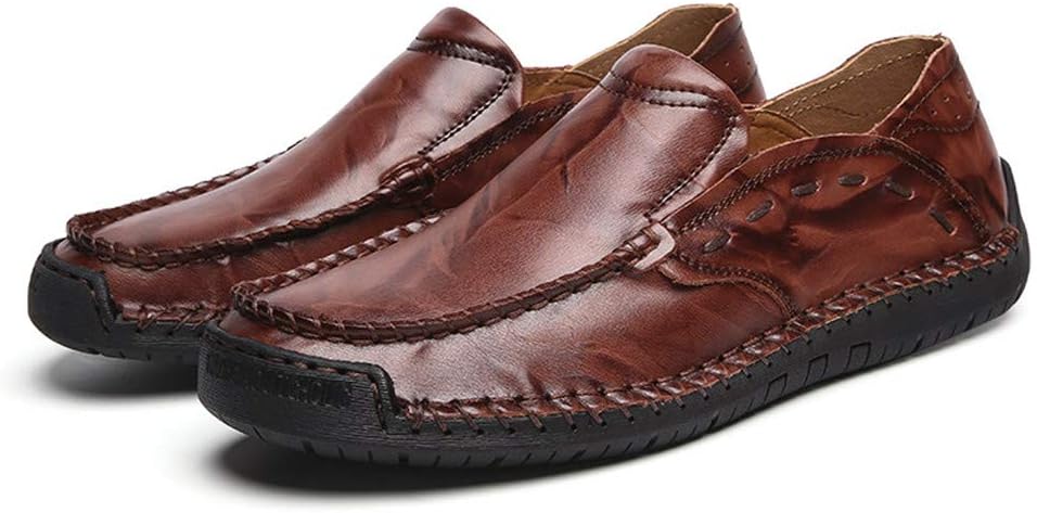

Мужские повседневные лоферы Летние прогулочные туфли Модные мокасины на лодке Без шнурков Удобная стильная новая обувь Yuper, темно-коричневый