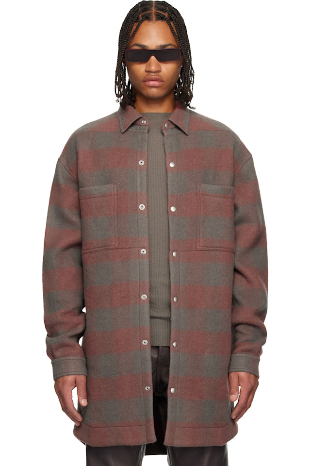 

Rick Owens Розовая рубашка оверсайз с символикой Concordian