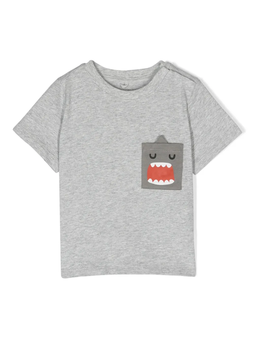 

Меланжевая футболка с принтом Stella McCartney Kids, серый