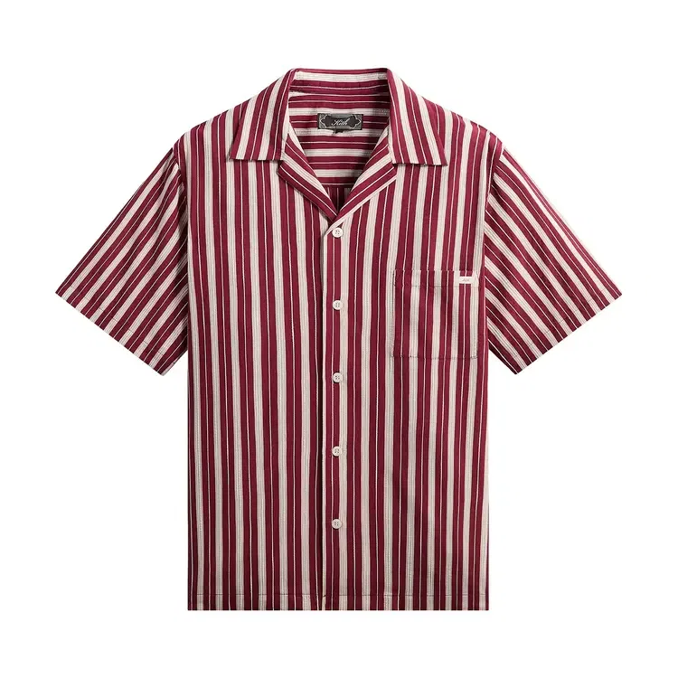 Рубашка с отложным воротником Kith Barre Stripe Thompson, красный