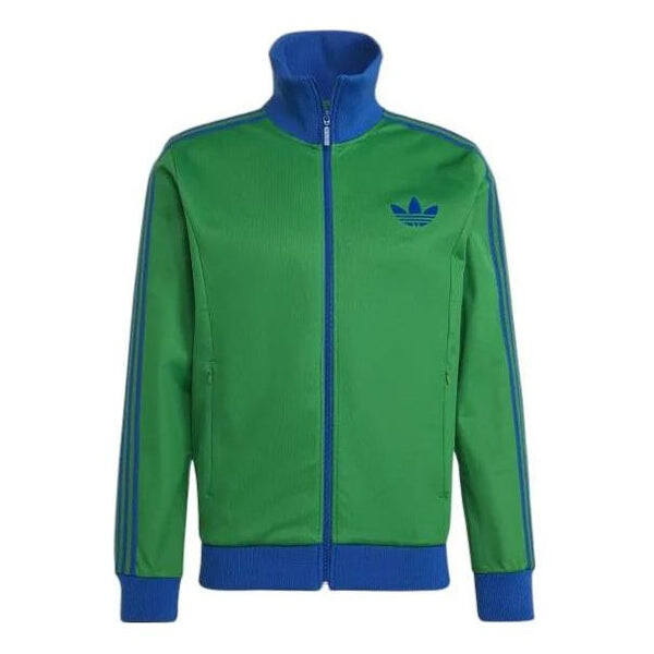 

Куртка Men's adidas originals FW22 Side Classic Logo Printing Sports Jacket Autumn Green, зеленый