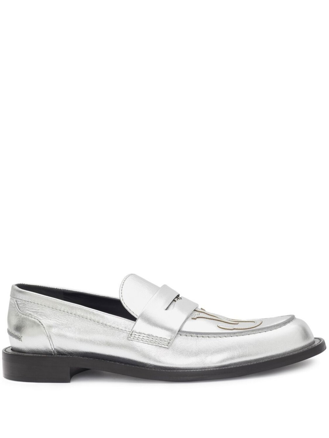 

Лоферы Anchor с вышитым логотипом JW Anderson, серебряный