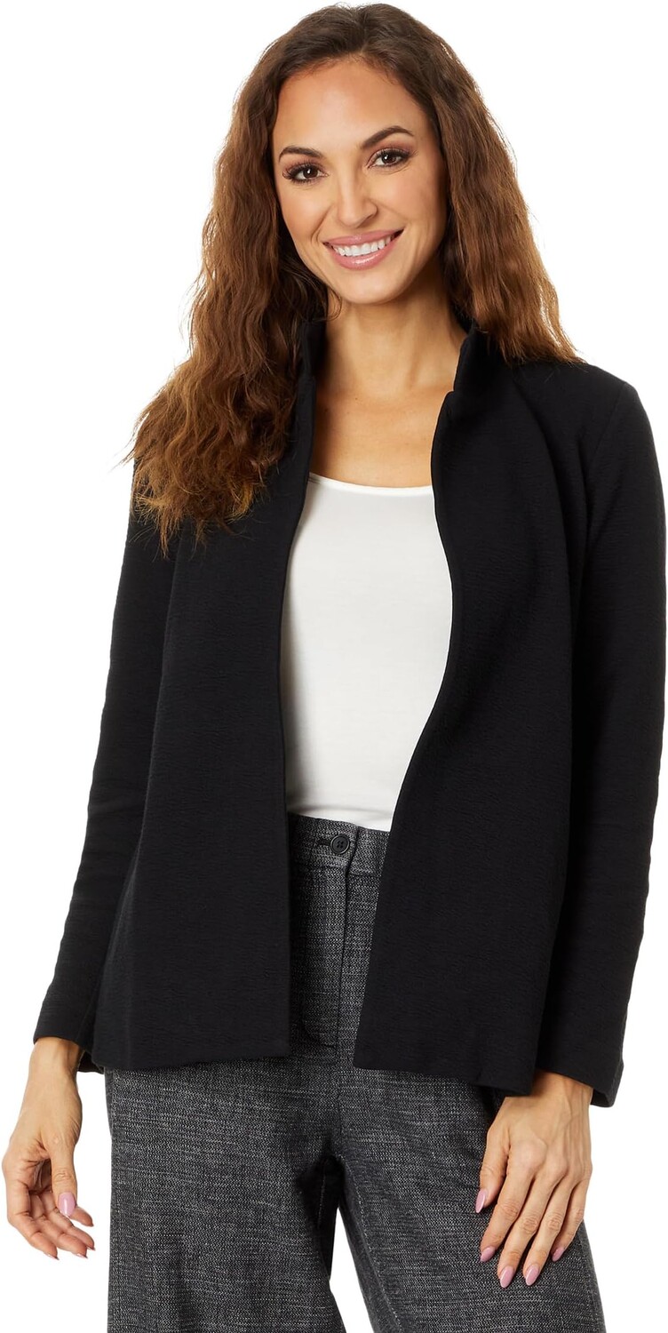 

Куртка Eileen Fisher Stand Collar Long Jacket, черный