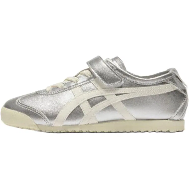 Кроссовки MEXICO 66 низкие повседневные Silver White детские Onitsuka Tiger