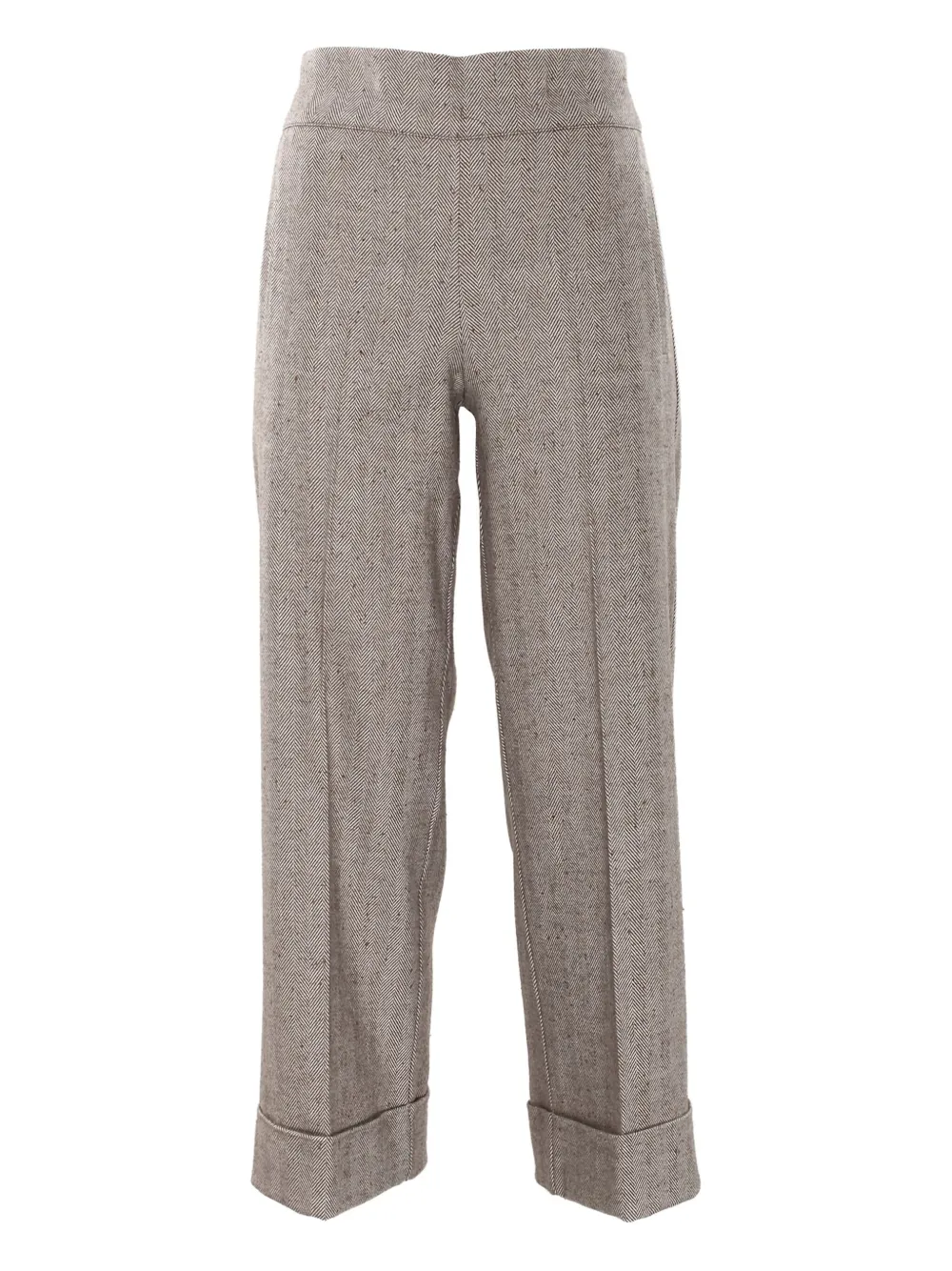 

Брюки с узором в елочку и манжетами D.Exterior, нейтральный