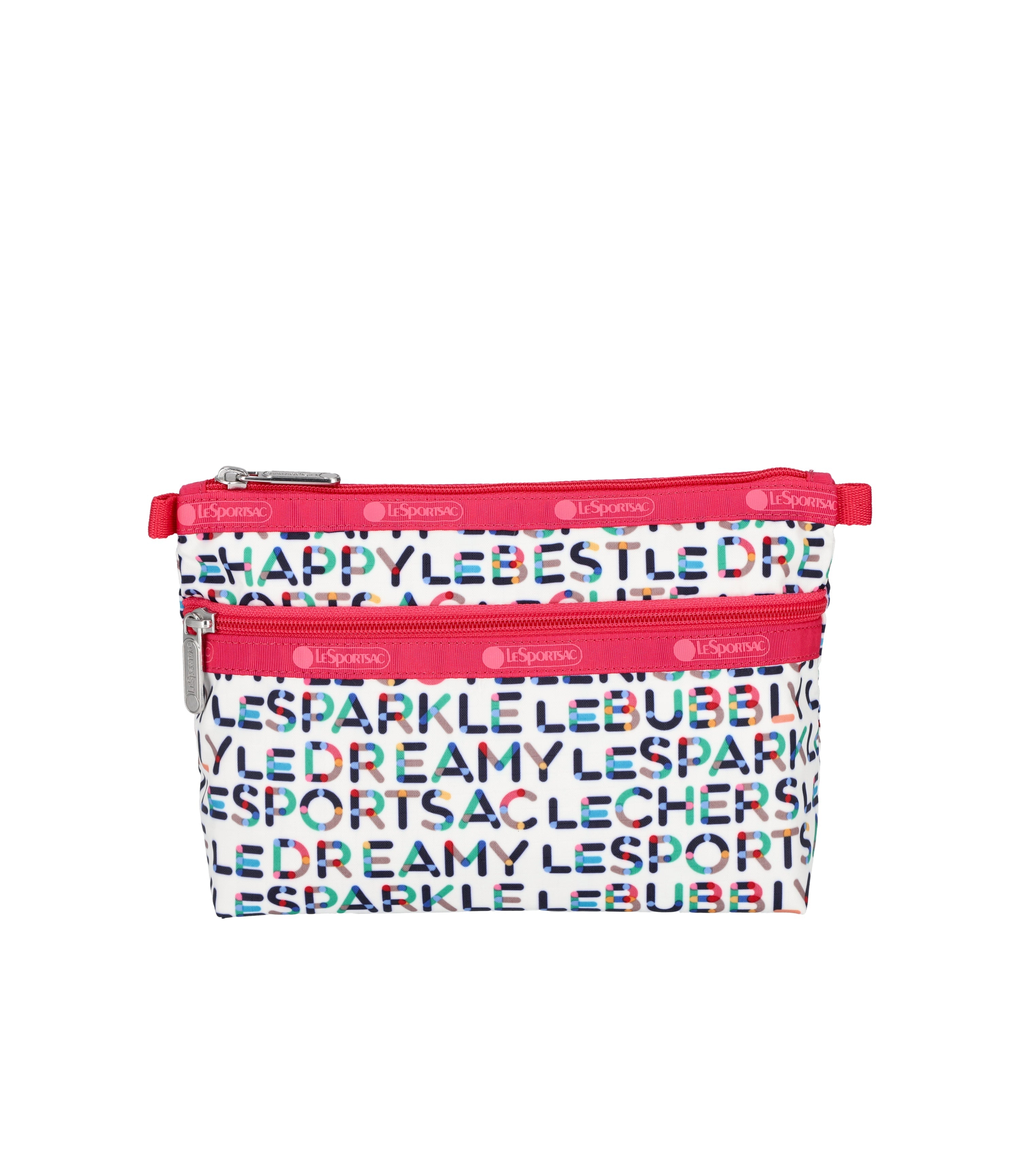 

Косметический клатч LeSportsac, цвет lecutest white print, Белый, Косметический клатч LeSportsac, цвет lecutest white print