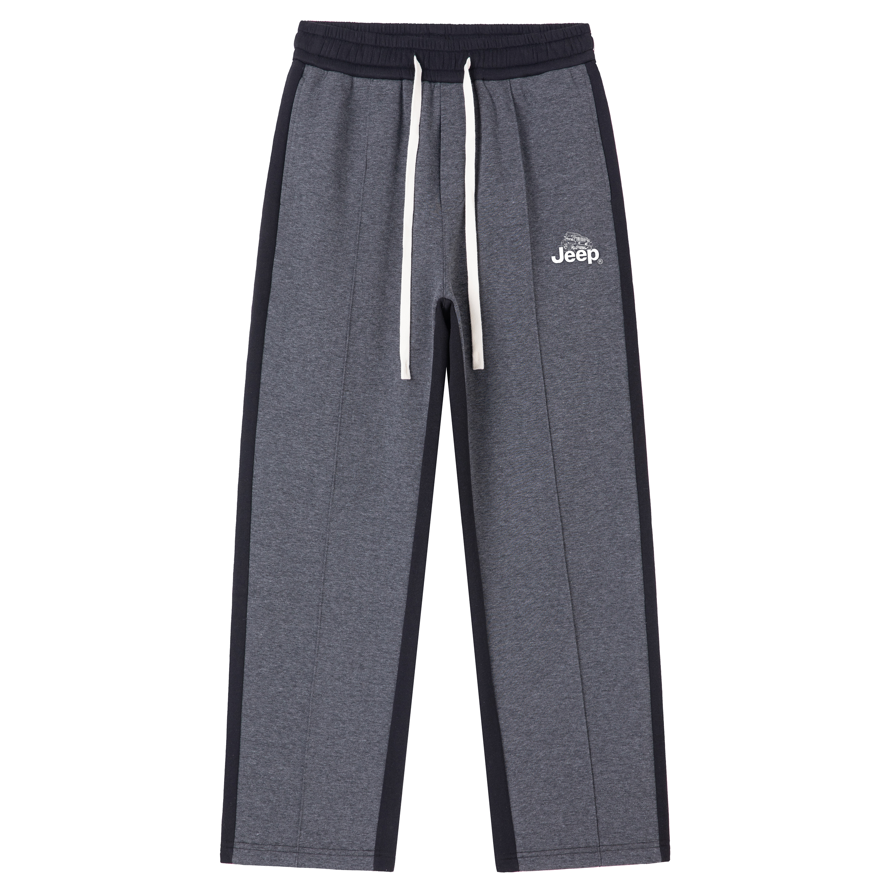 

Jeep Вязаные спортивные штаны Unisex P75GMWP145 Heather Gray & Black Moderate Straight Fit