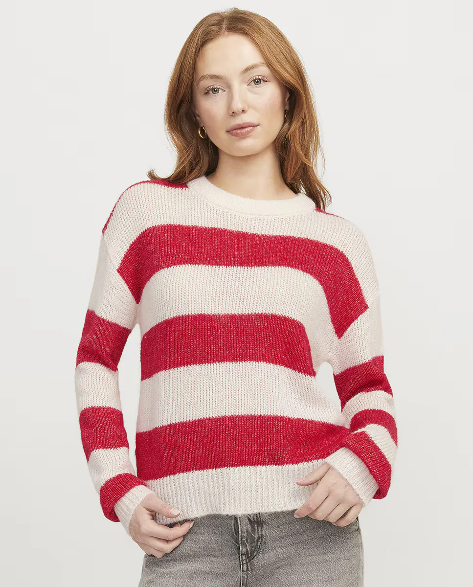 

Женский полосатый свитер Jack & Jones, красный