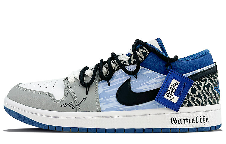 

Кроссовки Air Jordan 1 Vintage Basketball Shoes Unisex Low-Top Blue