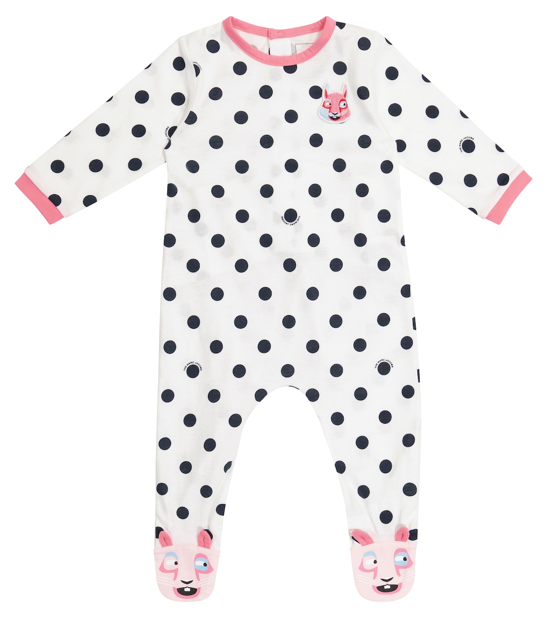 

Детский боди из хлопкового джерси в горошек Marc Jacobs Kids, White Black