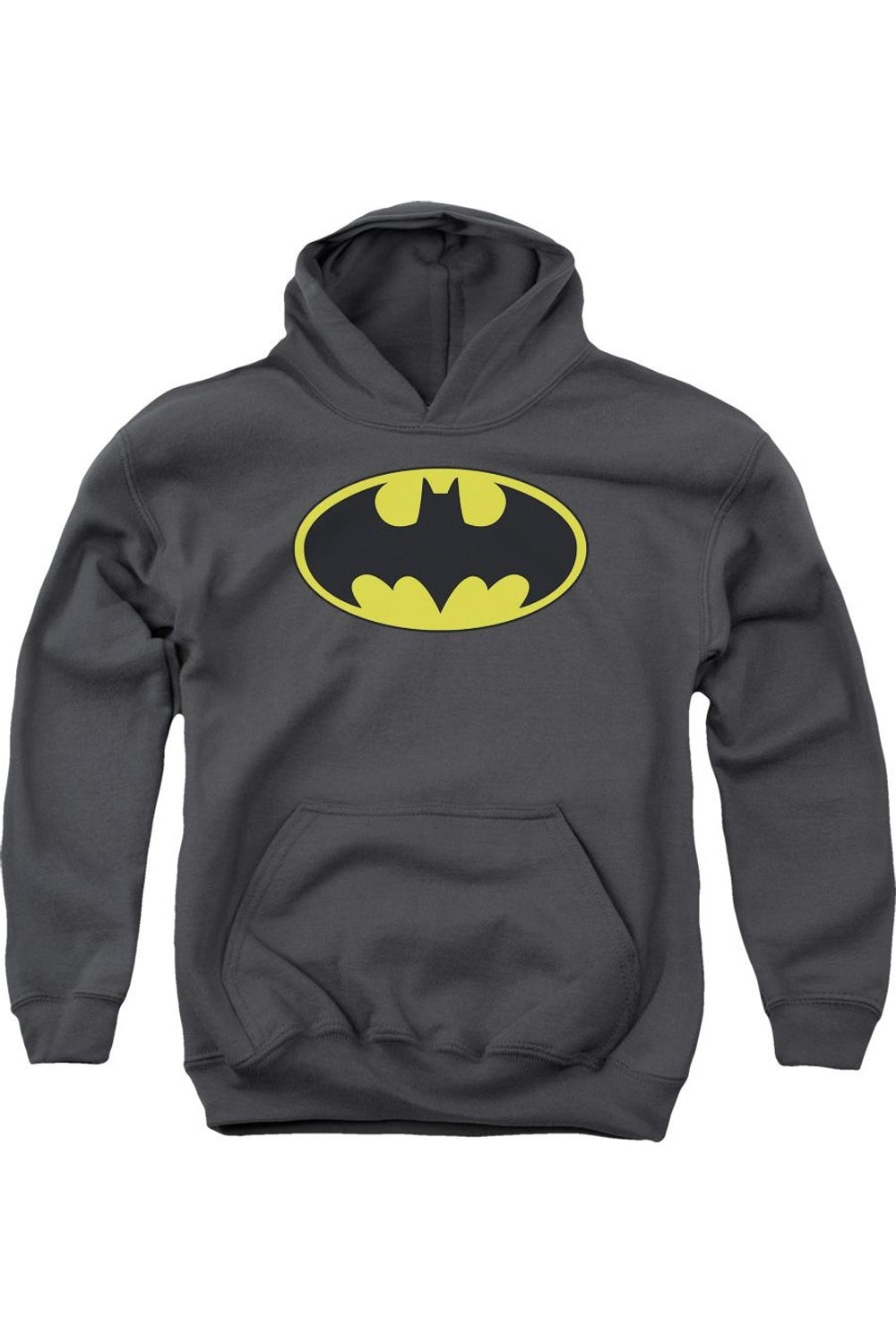 

Детская толстовка с капюшоном Batman и классическим логотипом летучей мыши Gildan, Charcoal