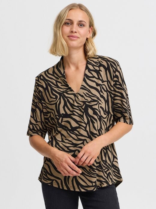 

Блузка с короткими рукавами frflora tee 4 Fransa, коричневый