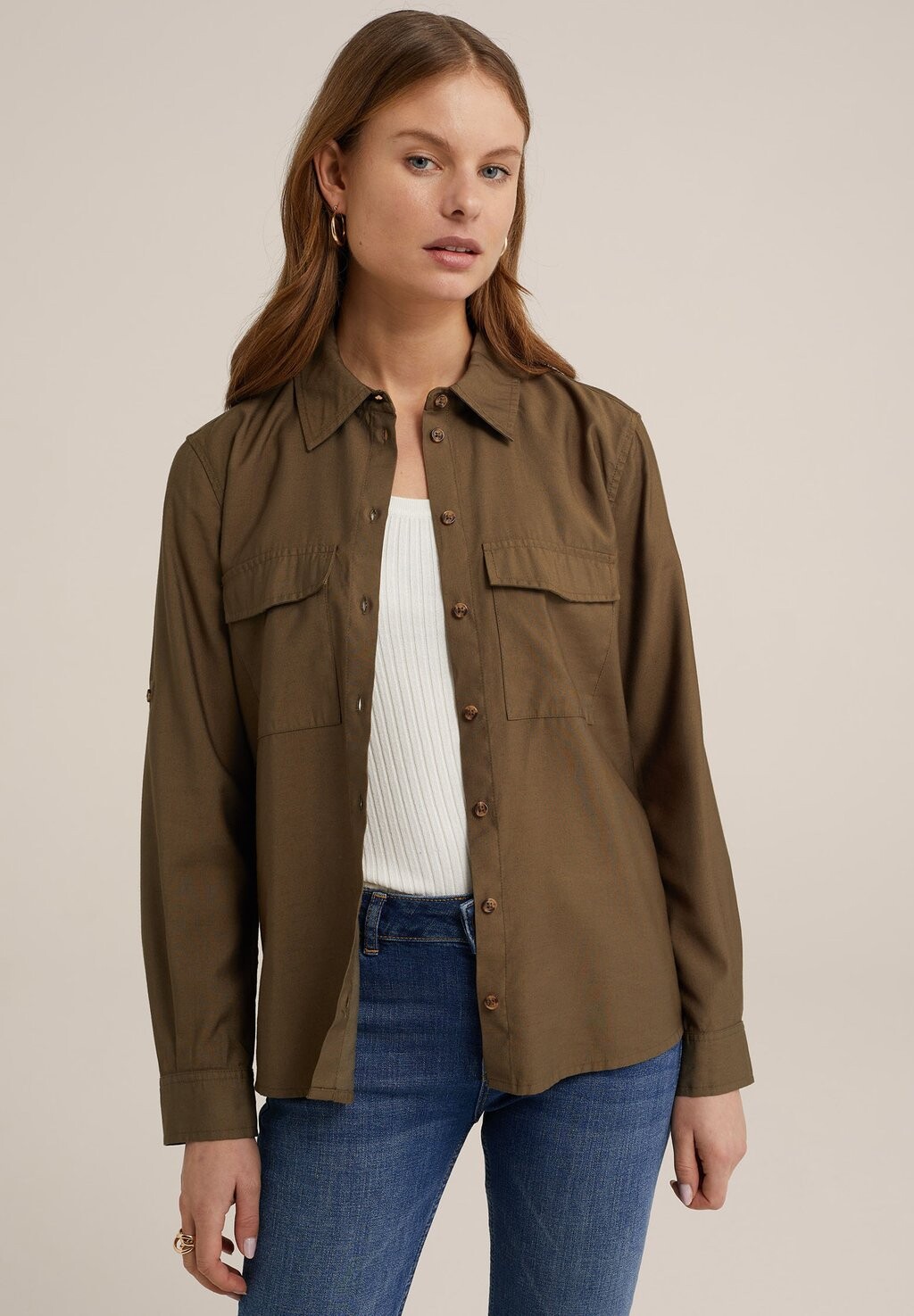 

Блузка-рубашка WE Fashion, цвет green