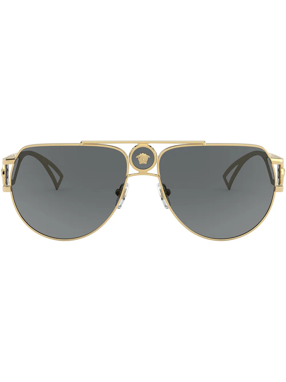 

Солнцезащитные очки-авиаторы с декором Medusa Versace Eyewear, золотой