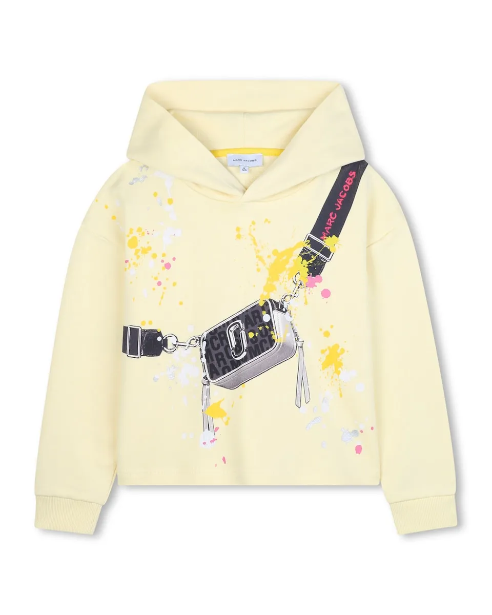 

Детская толстовка желтого цвета из хлопка Marc Jacobs