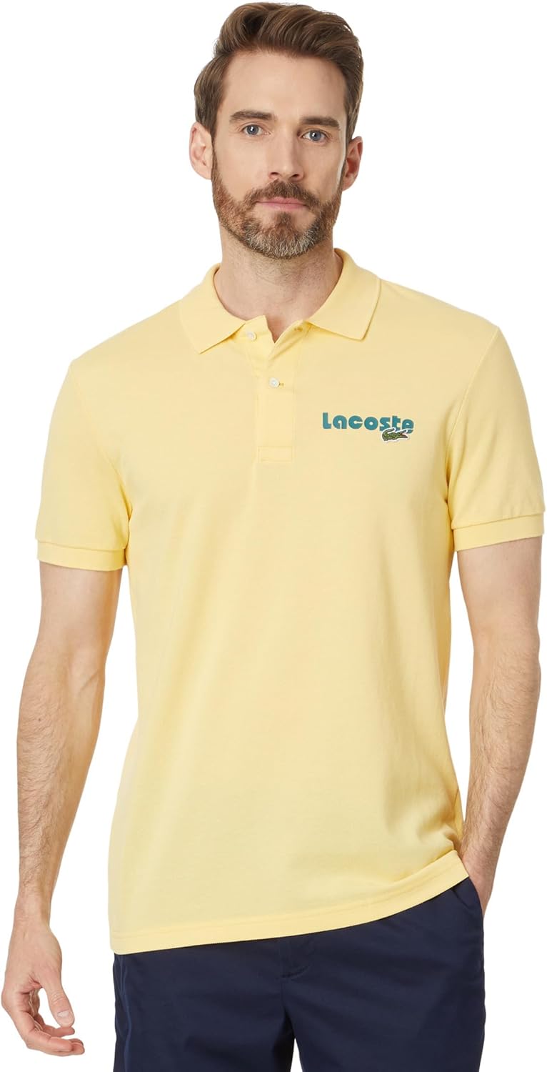 Lacoste мужская поло Regular Fit из флиса, Cornsilk