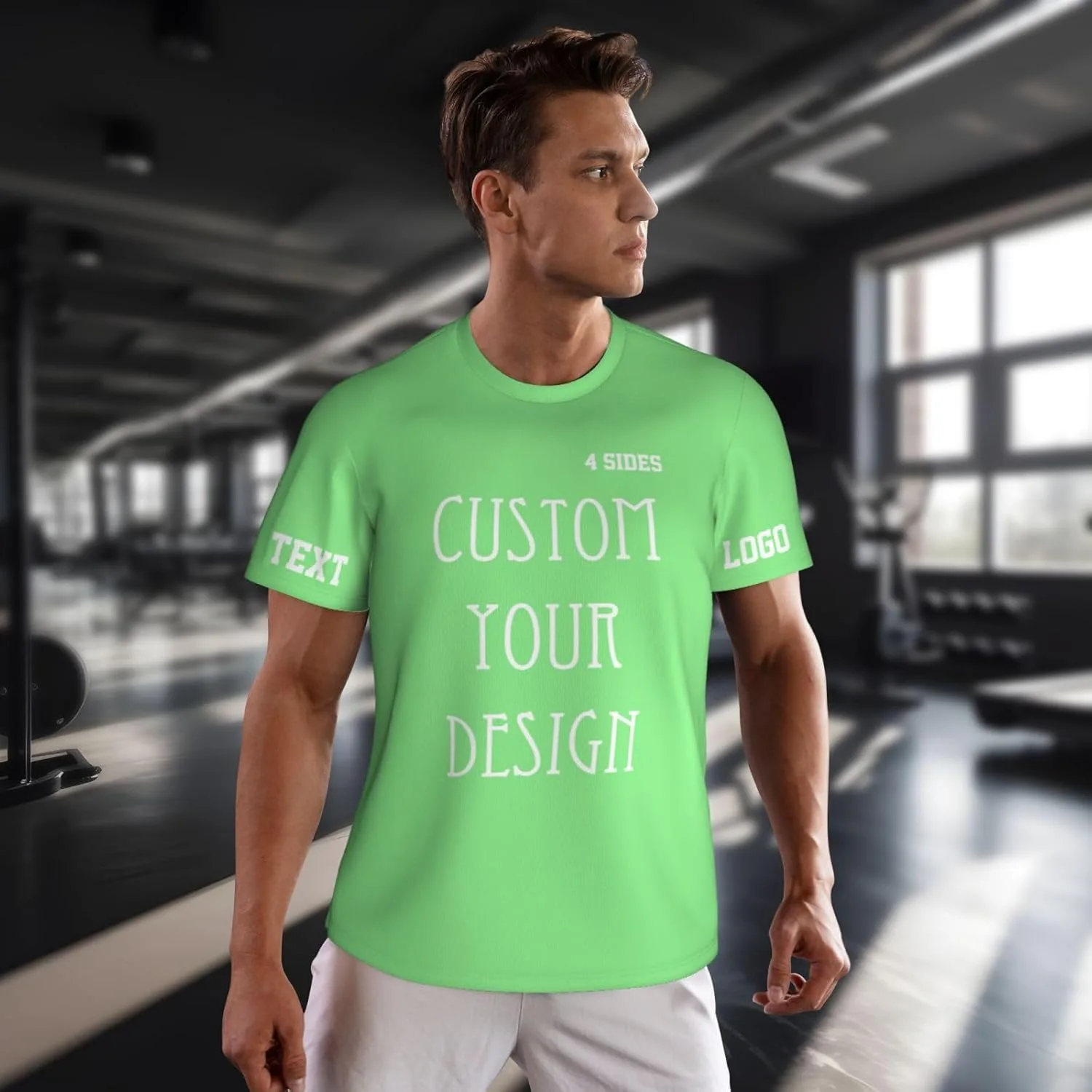 Футболка Custom для мужчин с принтом на все стороны — фото 2