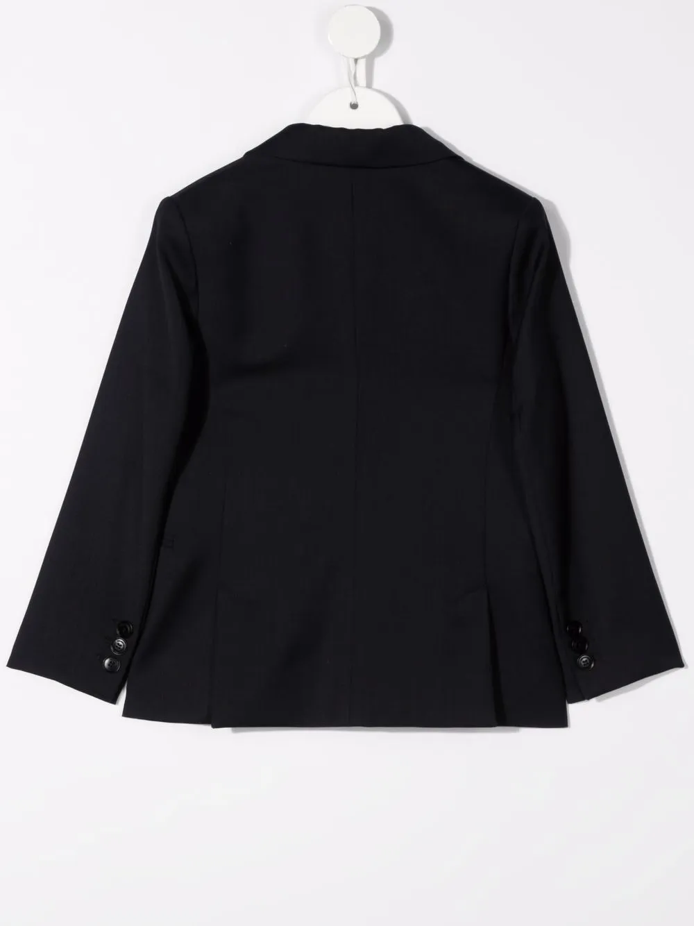 Однобортный блейзер из шерсти Emporio Armani Kids, синий — фото 2
