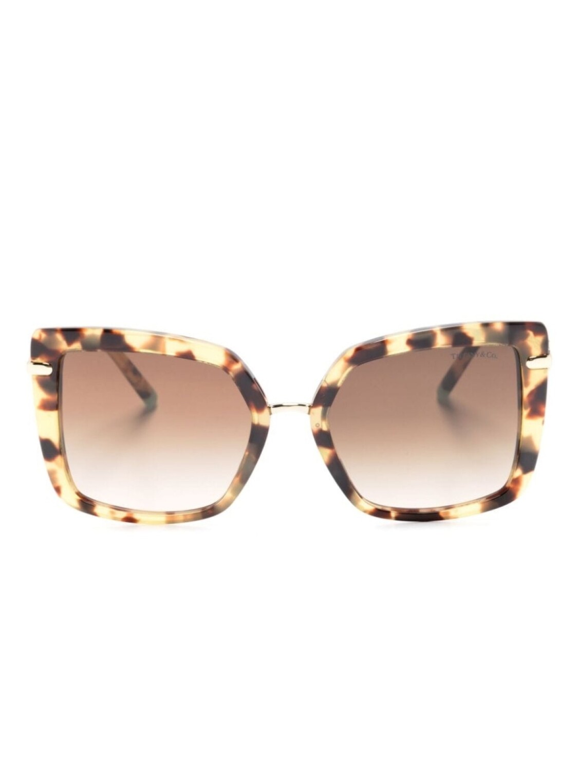 

Tiffany & Co Eyewear солнцезащитные очки в квадратной оправе черепаховой расцветки, коричневый