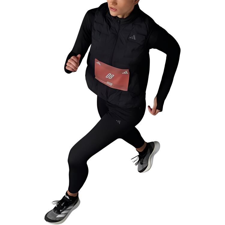 Жилет женский Adidas Adizero Running Padded, черный — фото 4