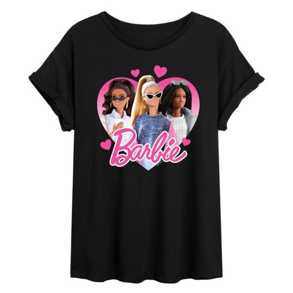 

Футболка Juniors' Hearts большого размера Barbie, черный