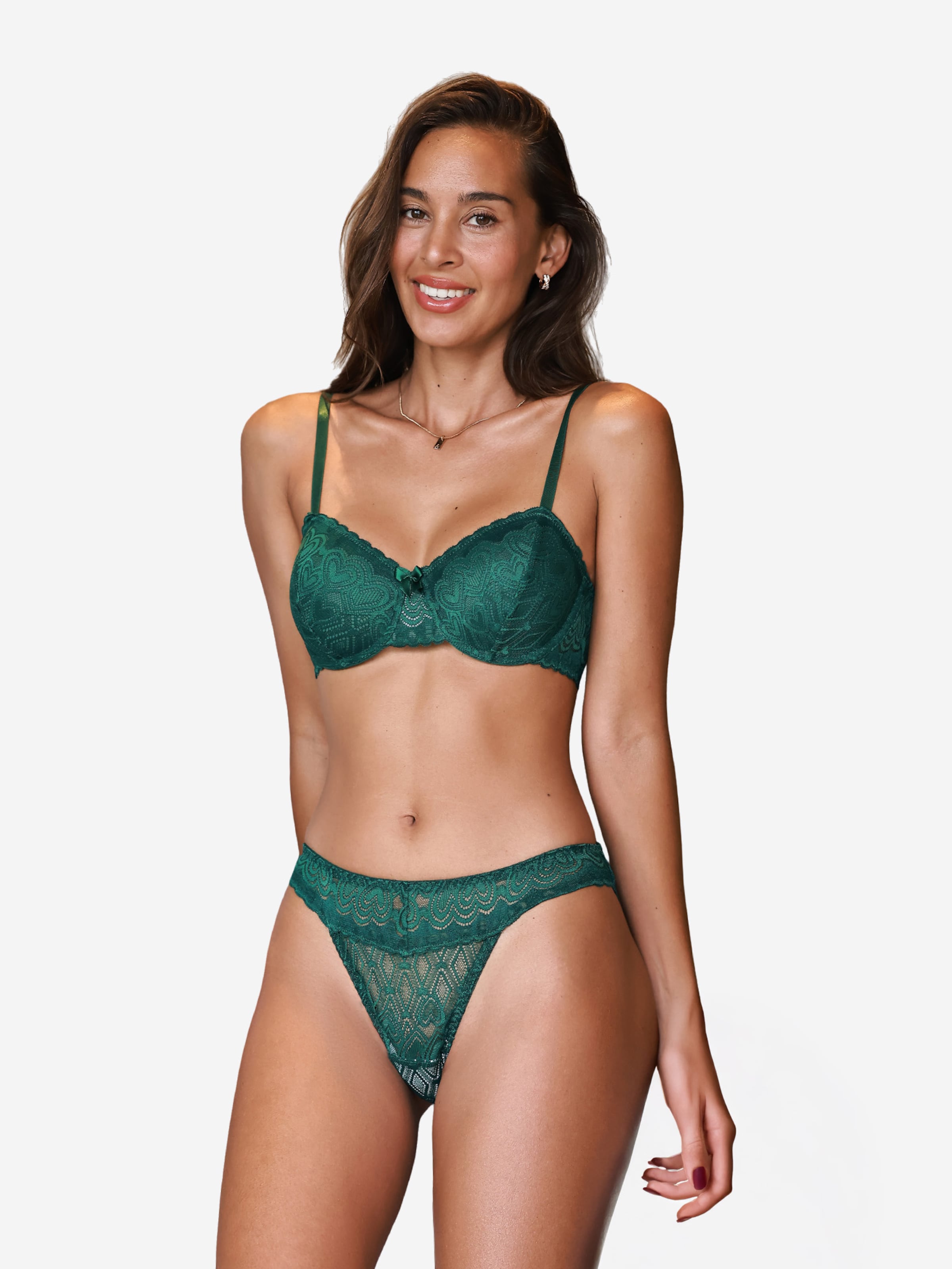 

Cupshe Комплект белья Bralette 'CAA11H4M010RR' в зеленом цвете