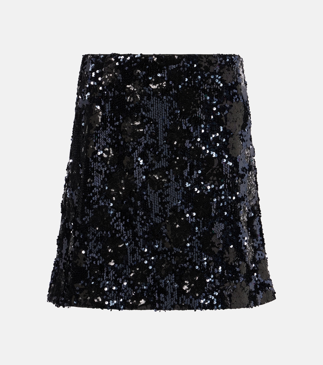 

Мини-юбка с цветочным принтом и пайетками Dorothee Schumacher, Dark Navy