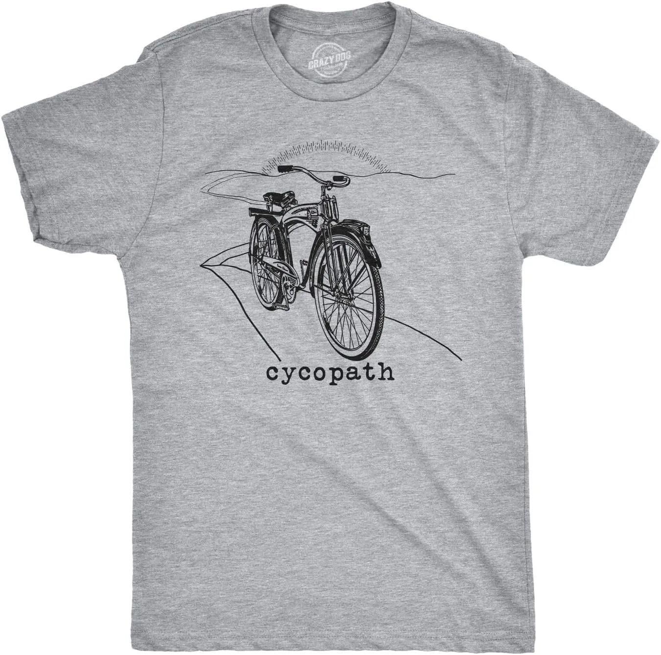 

Футболка Cycopath для мужчин с велосипедным принтом Crazy Dog T-Shirts