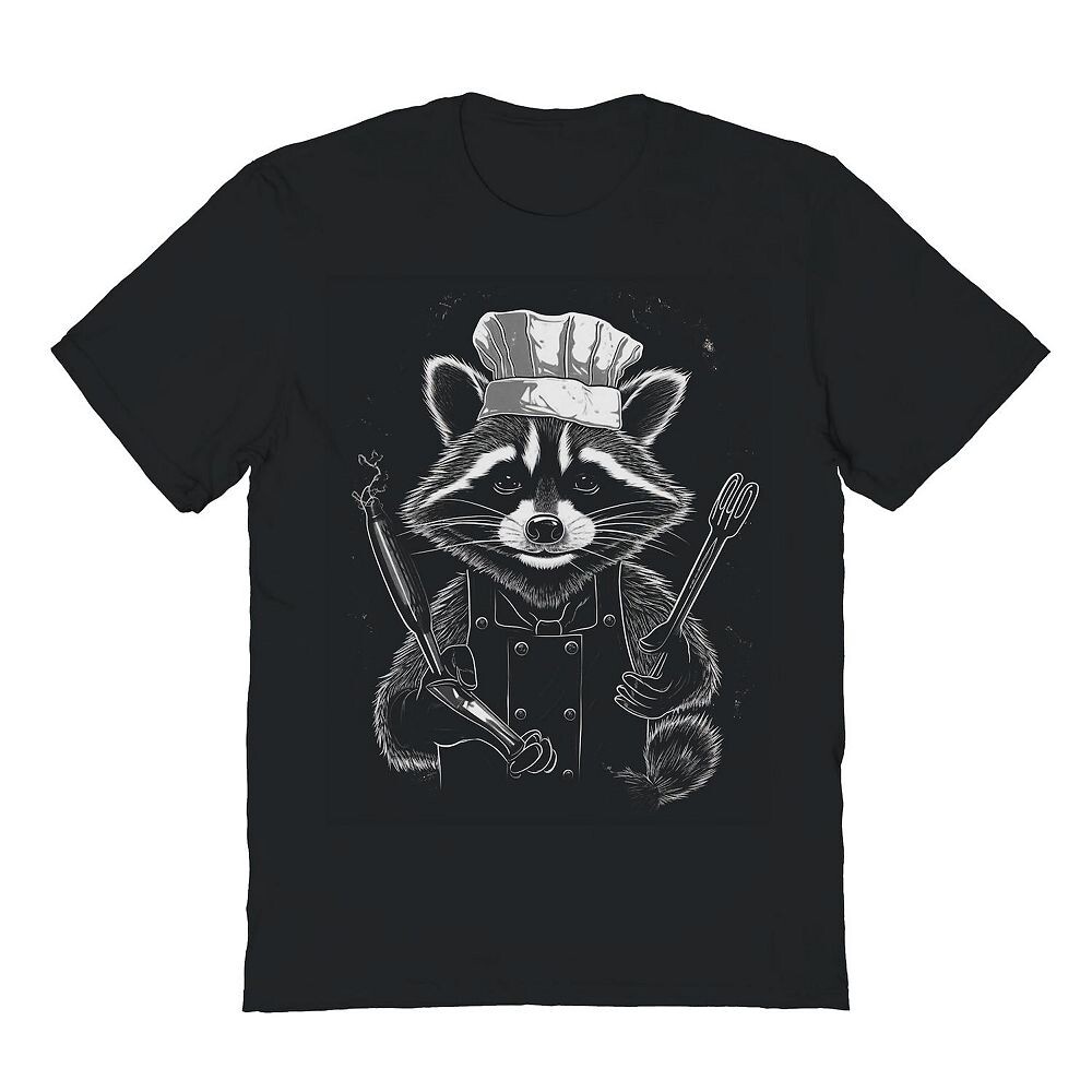 

Мужская футболка с рисунком ко Дню отца COLAB89 от Threadless Dumpster Diving Raccoon Chef COLAB89 by Threadless, черный