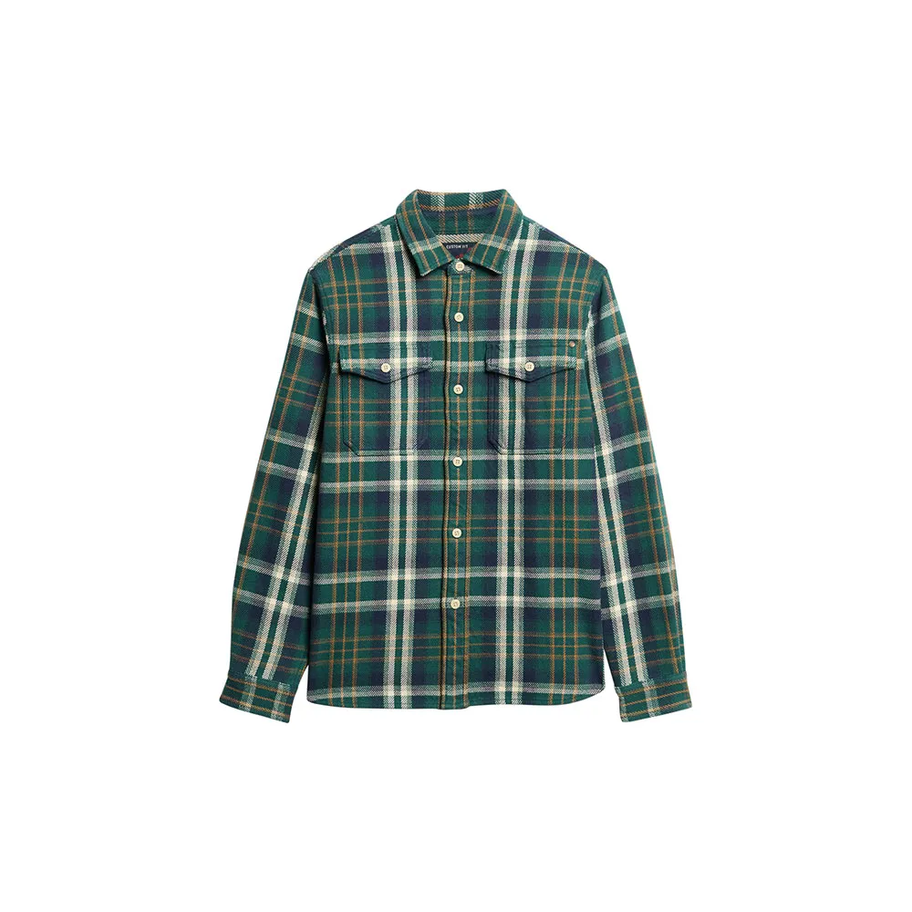 

Рубашка Superdry Merchant Heavy Checked, зеленый