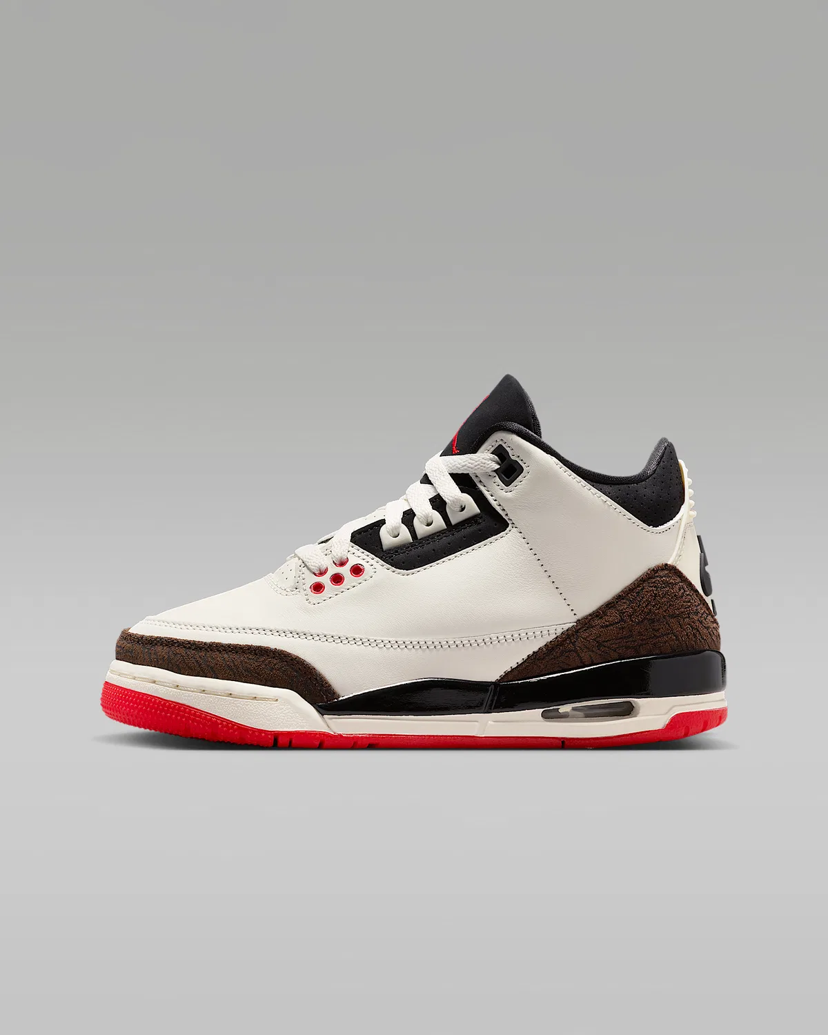 Кроссовки Air Jordan 3 "World's Best" для старших детей, Sail/University Red/Pale Ivory/Black