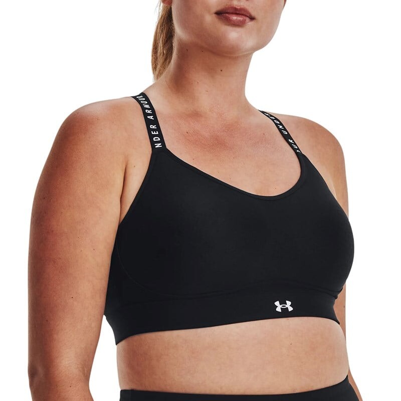 

Женское бюстье-бесконечность, низко прикрытое Under Armour, черный