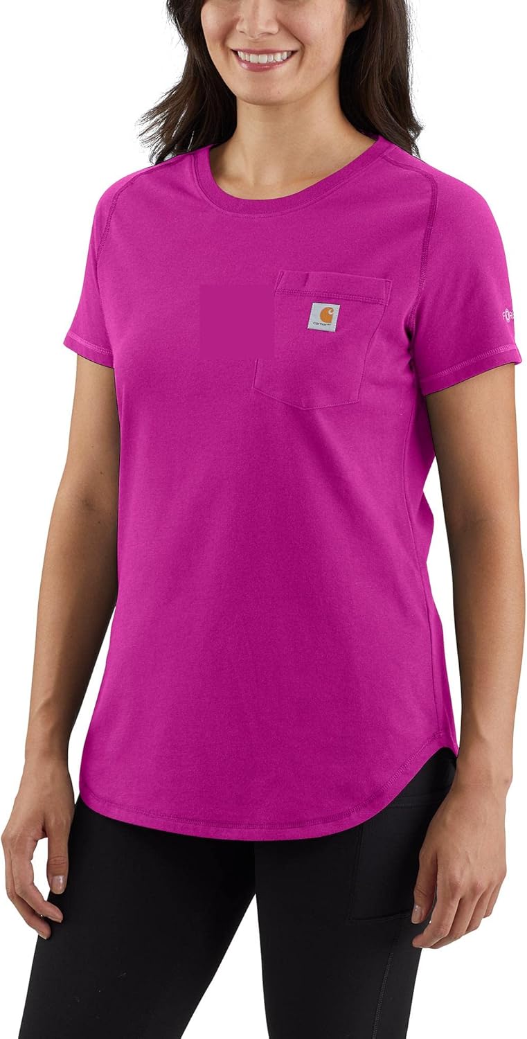 

Женская футболка Carhartt Force свободного кроя средней плотности с карманами 105415, Magenta Agate, Розовый, Женская футболка Carhartt Force свободного кроя средней плотности с карманами 105415, Magenta Agate