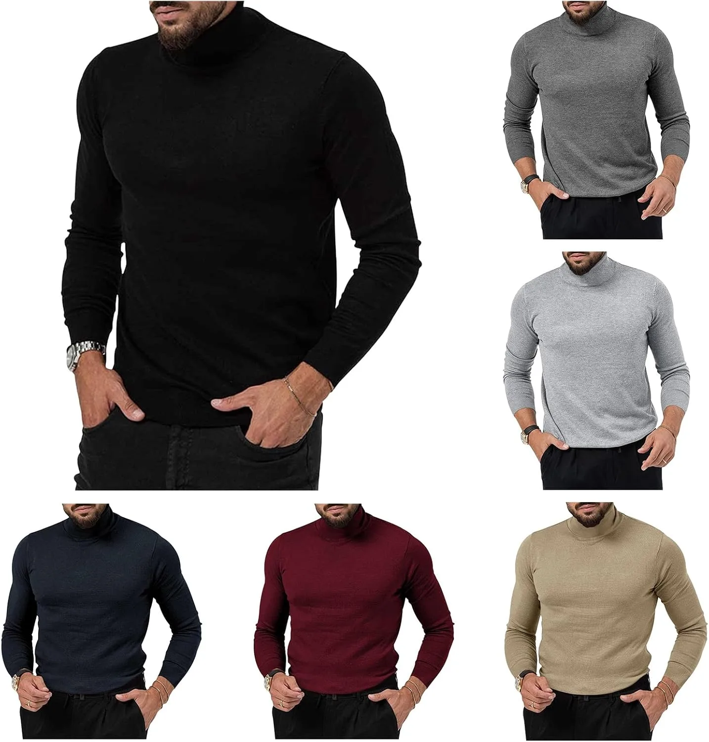 

Футболка-водолазка мужская Basic Long Sleeve Undershirt Thatrich