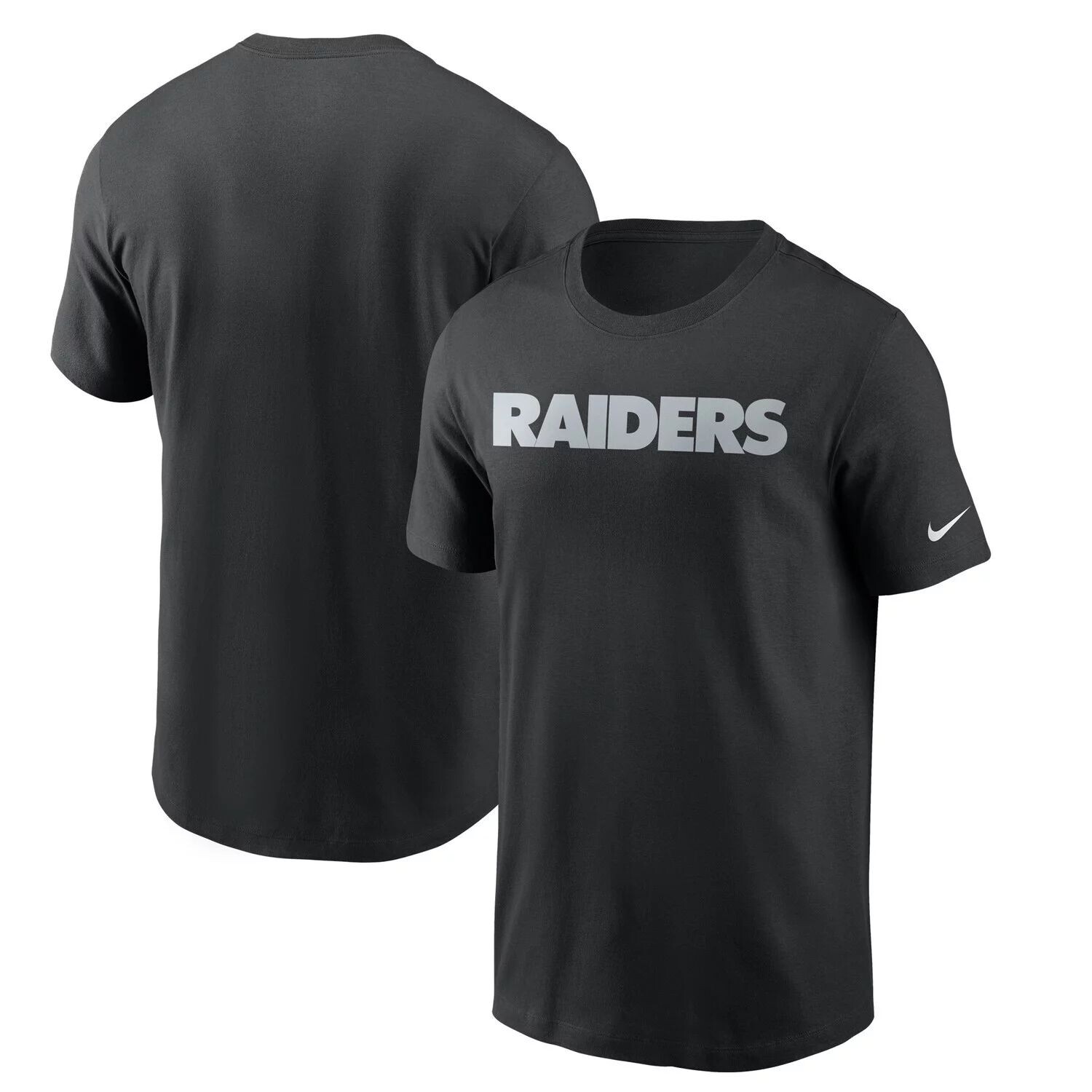 

Мужская черная футболка с надписью Las Vegas Raiders Team Nike, Черный, Мужская черная футболка с надписью Las Vegas Raiders Team Nike