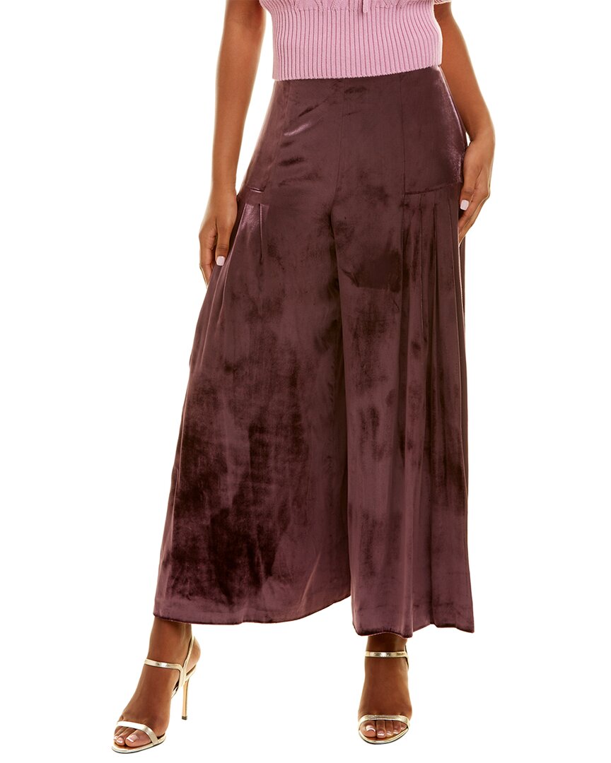 

Брюки Temperley London Breeze из смесового шелка, фиолетовый