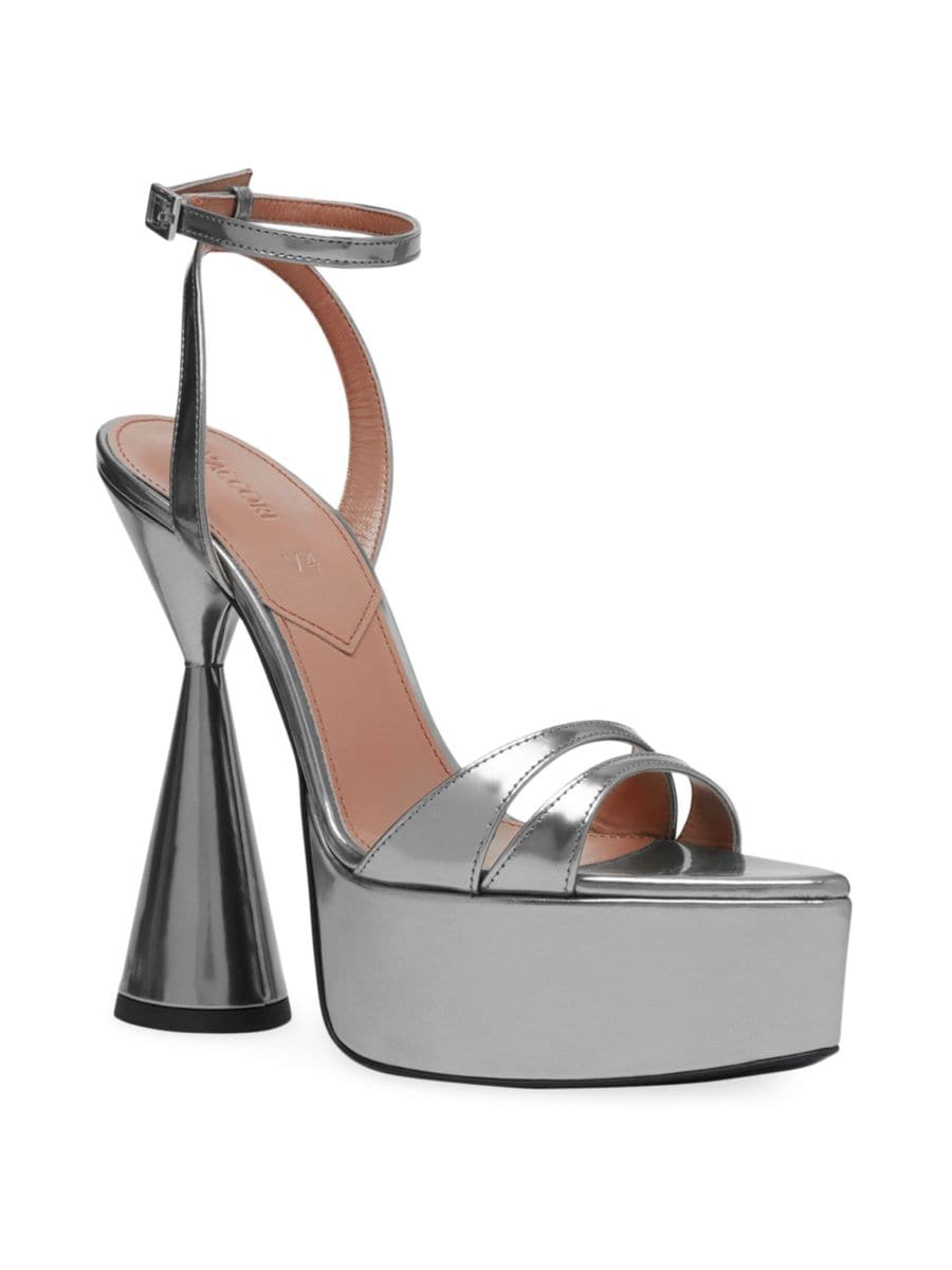 Сандалии на скульптурной платформе Ella 130 мм D'Accori, цвет Metallic Bronze — фото 2
