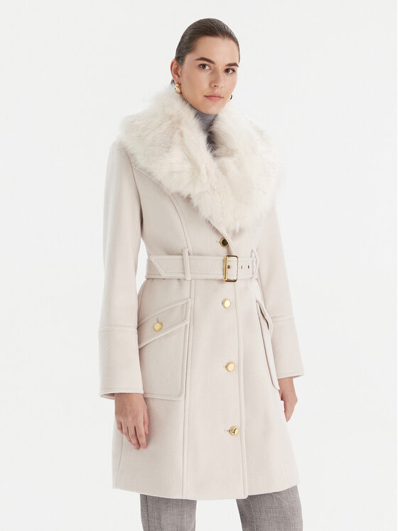 

Шерстяное пальто regular fit 5BGL26 1799Z Marciano Guess, экрю