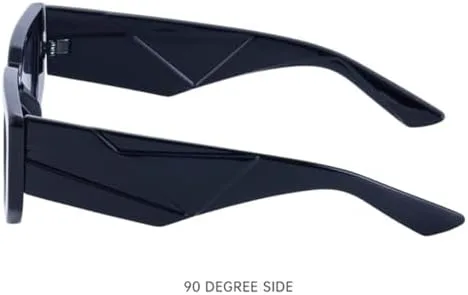 

Солнцезащитные очки 2027 года, маленькие прямоугольные, винтажные, для мужчин и женщин, солнцезащитные очки с защитой от УФ-излучения UV400 MTZJH, C2 Bright Black