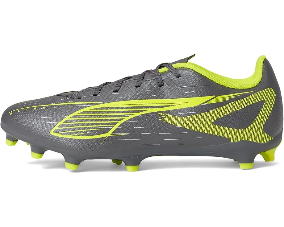 Кроссовки PUMA Ultra 5 Play Firm, Artificial Ground Soccer Cleats, Matte Aged Silver-Yellow Alert-Puma Aged Silver — фото 4