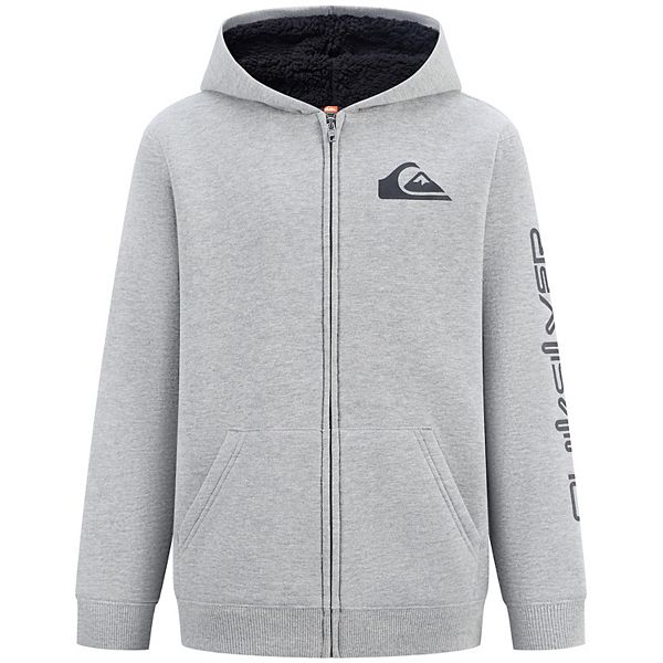 

Мальчиковая худи на молнии с подкладкой из шерпы Quiksilver, Grey Heather