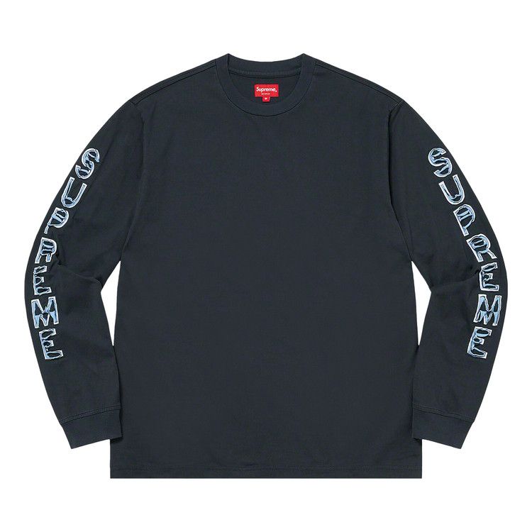 

Топ Supreme Cut Out Long-Sleeve Top, Washed Navy
