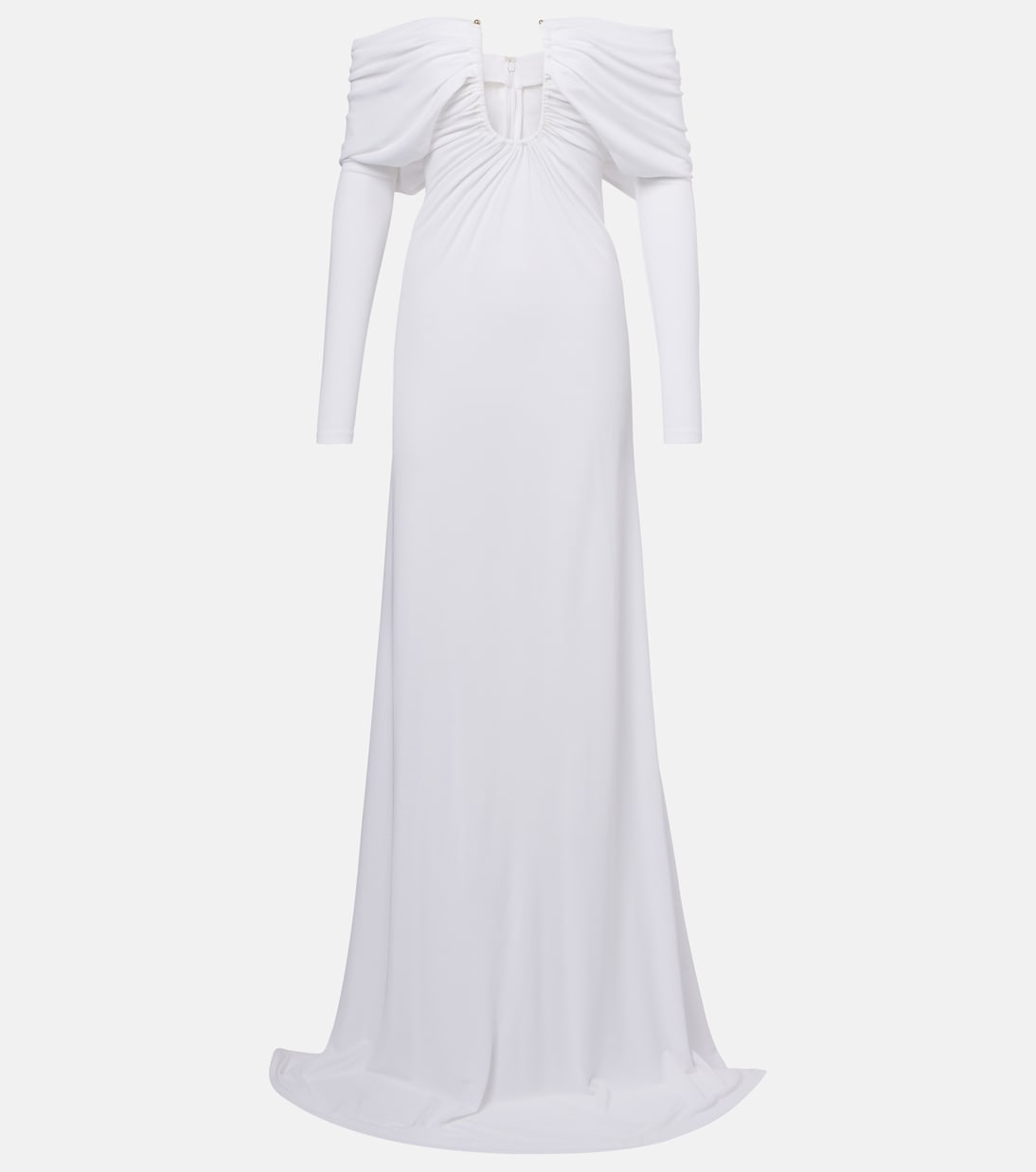 

Асимметриное платье макси с открытыми плечами Arched Palm Christopher Esber, белый