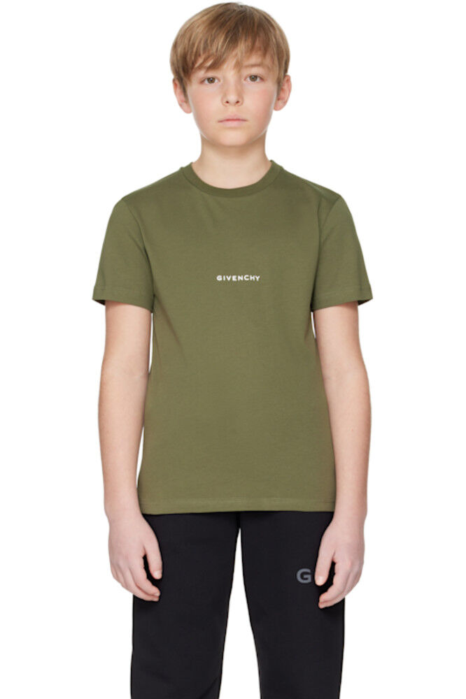 

Футболка детская цвета хаки «Givenchy»