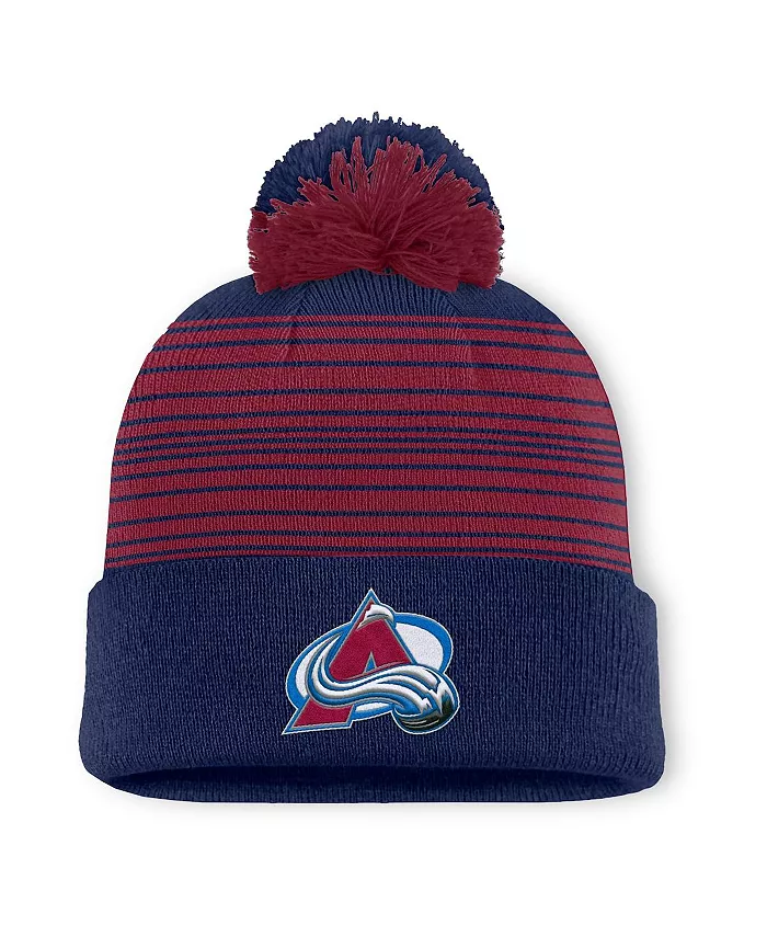 

Мужская синяя шапка Colorado Avalanche Fundamental Spirit с манжетой и помпоном Fanatics