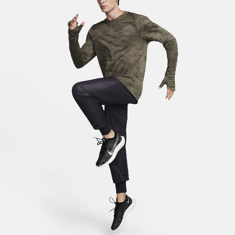 Футболка мужская THERMA-FIT ADV оливкового цвета Nike, оливковый — фото 3